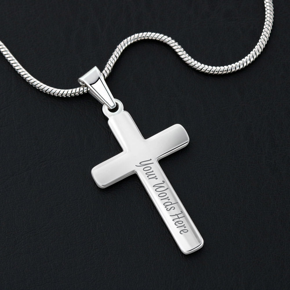 To My Man Of God - Personalized Cross Necklace