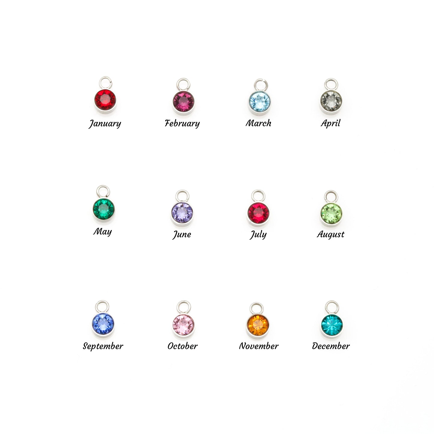 Custom Name Necklace with Single Birthstone