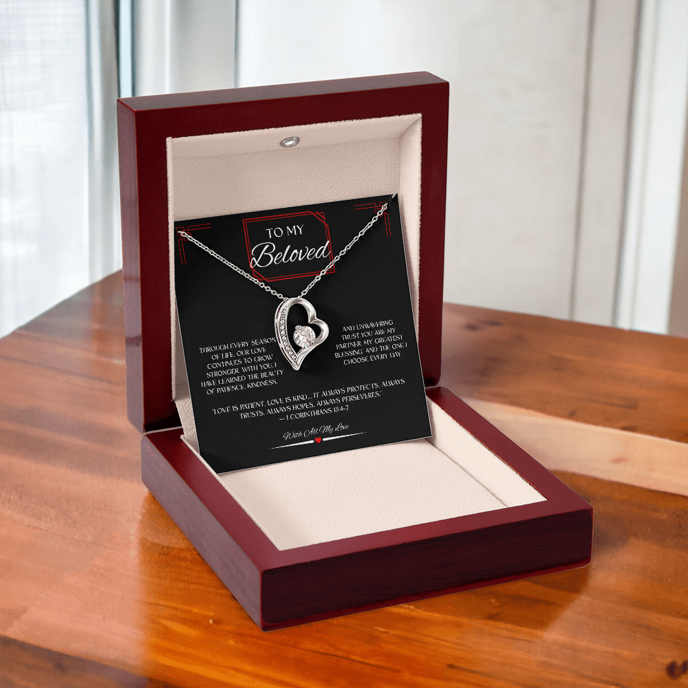 To My Beloved 1 Cor 13:4-7  -Forever Love Necklace