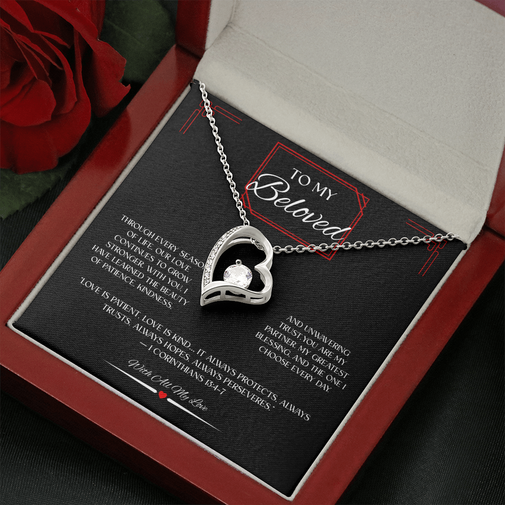 To My Beloved 1 Cor 13:4-7  -Forever Love Necklace