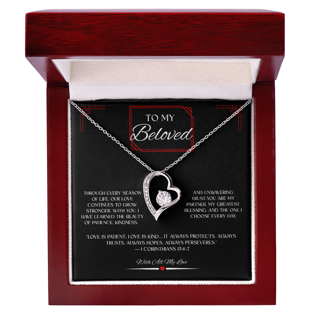 To My Beloved 1 Cor 13:4-7  -Forever Love Necklace