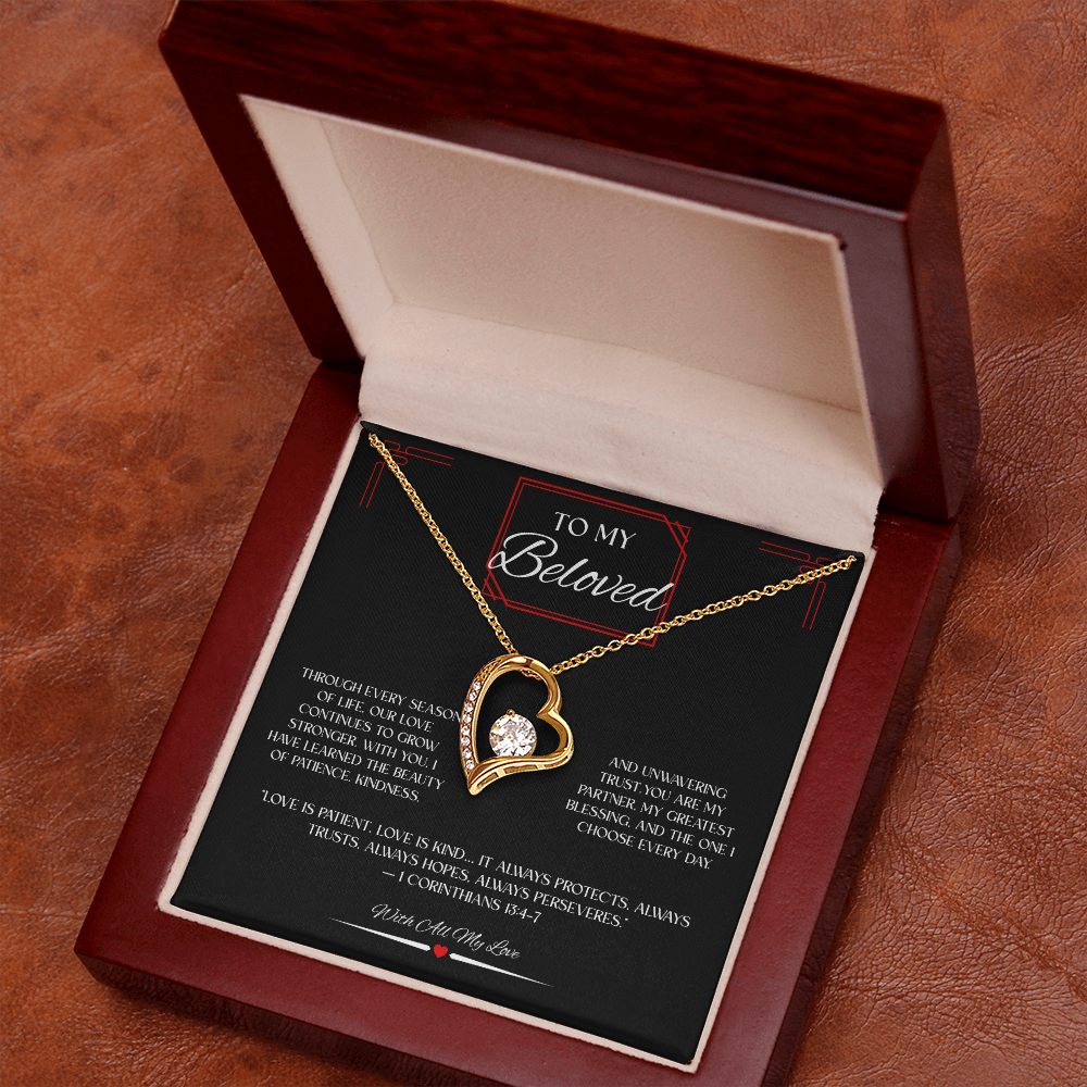 To My Beloved 1 Cor 13:4-7  -Forever Love Necklace