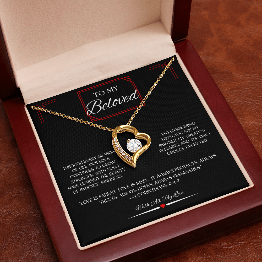 To My Beloved 1 Cor 13:4-7  -Forever Love Necklace