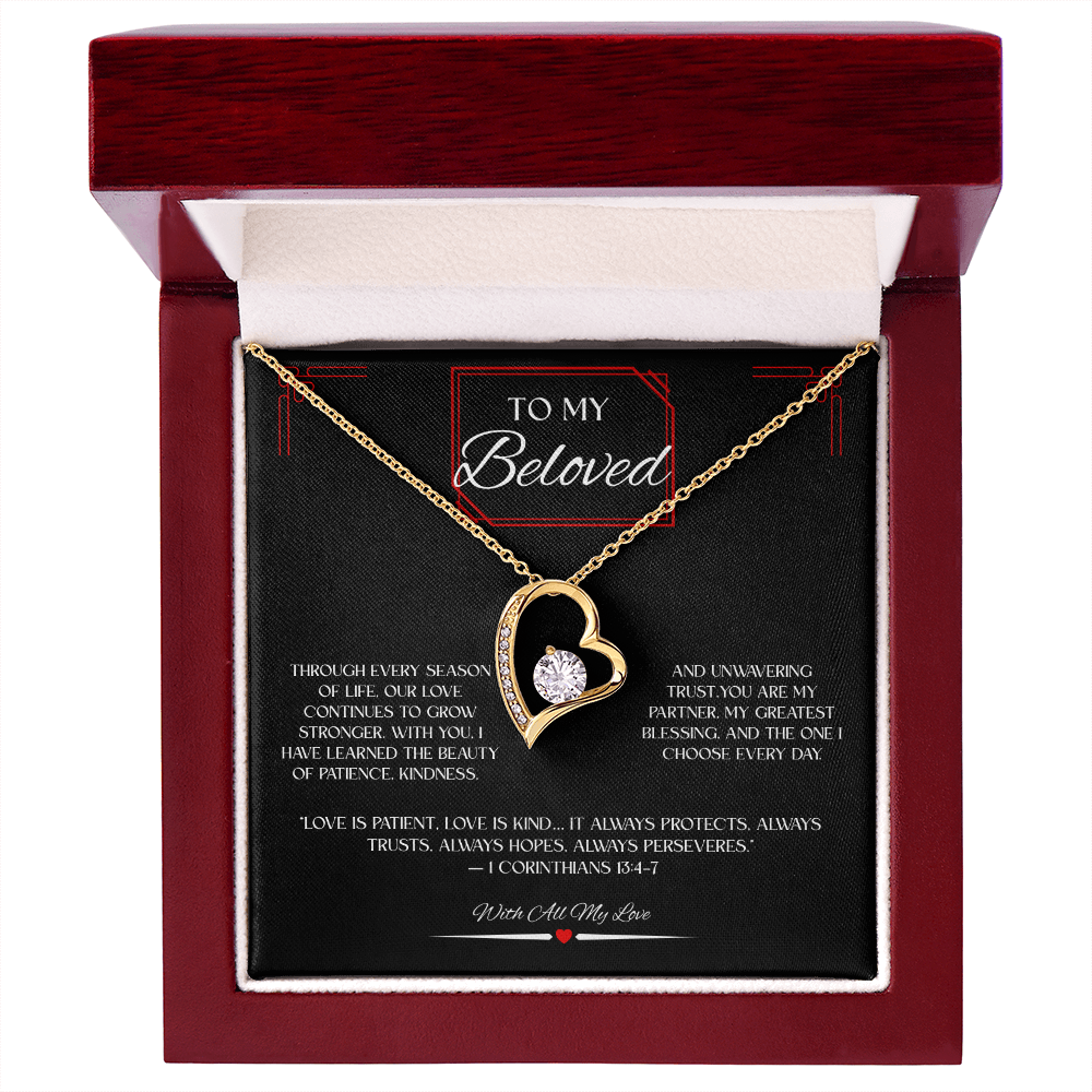 To My Beloved 1 Cor 13:4-7  -Forever Love Necklace