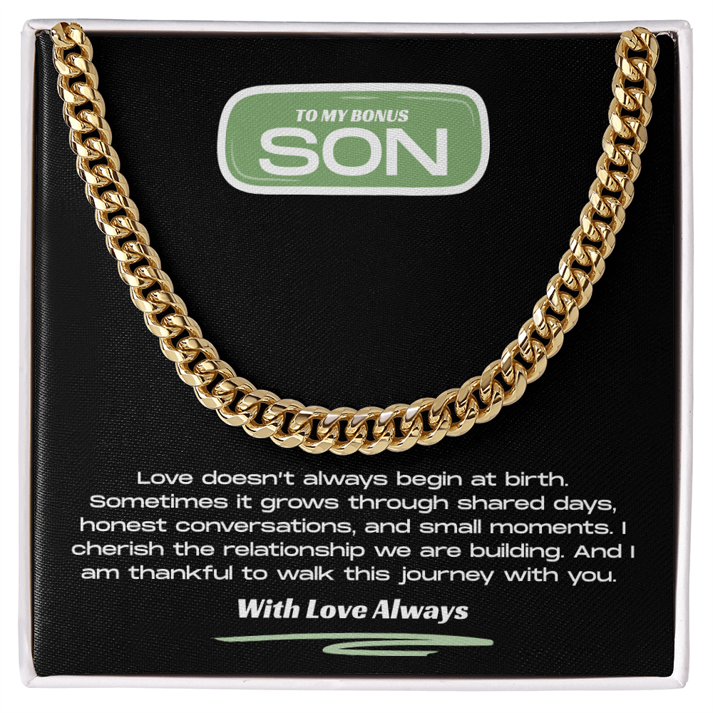 To My Bonus Son -Cuban Link Chain