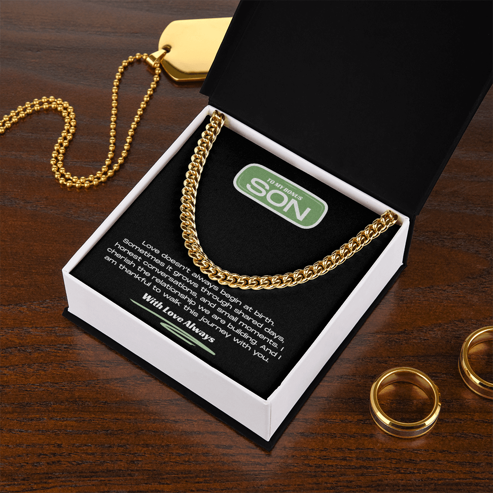 To My Bonus Son -Cuban Link Chain