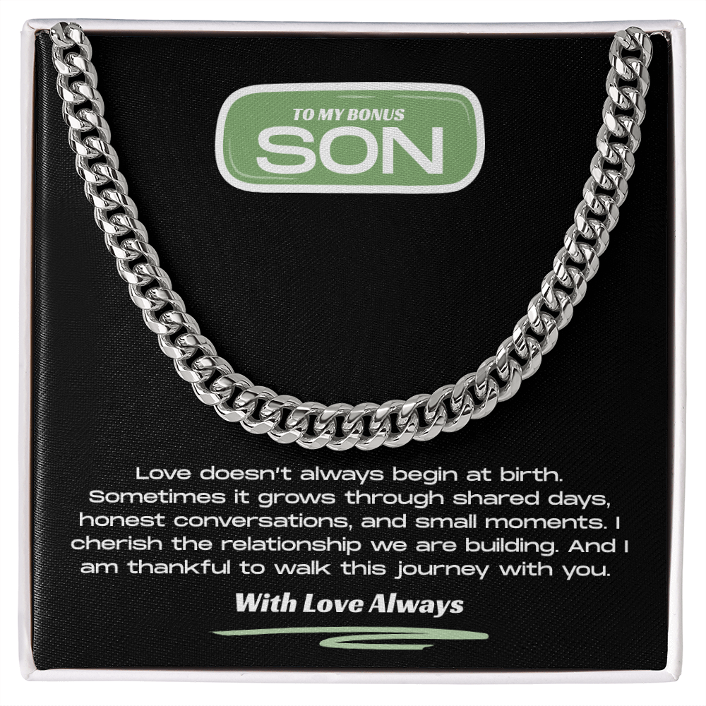 To My Bonus Son -Cuban Link Chain