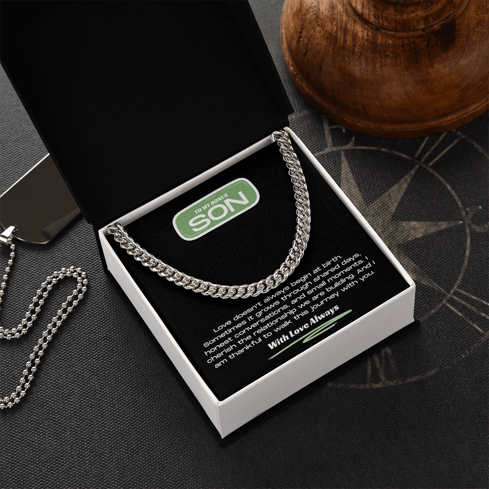 To My Bonus Son -Cuban Link Chain