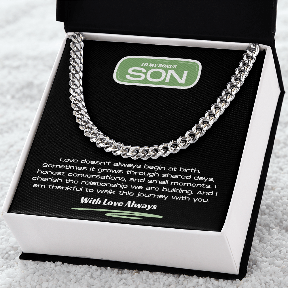 To My Bonus Son -Cuban Link Chain