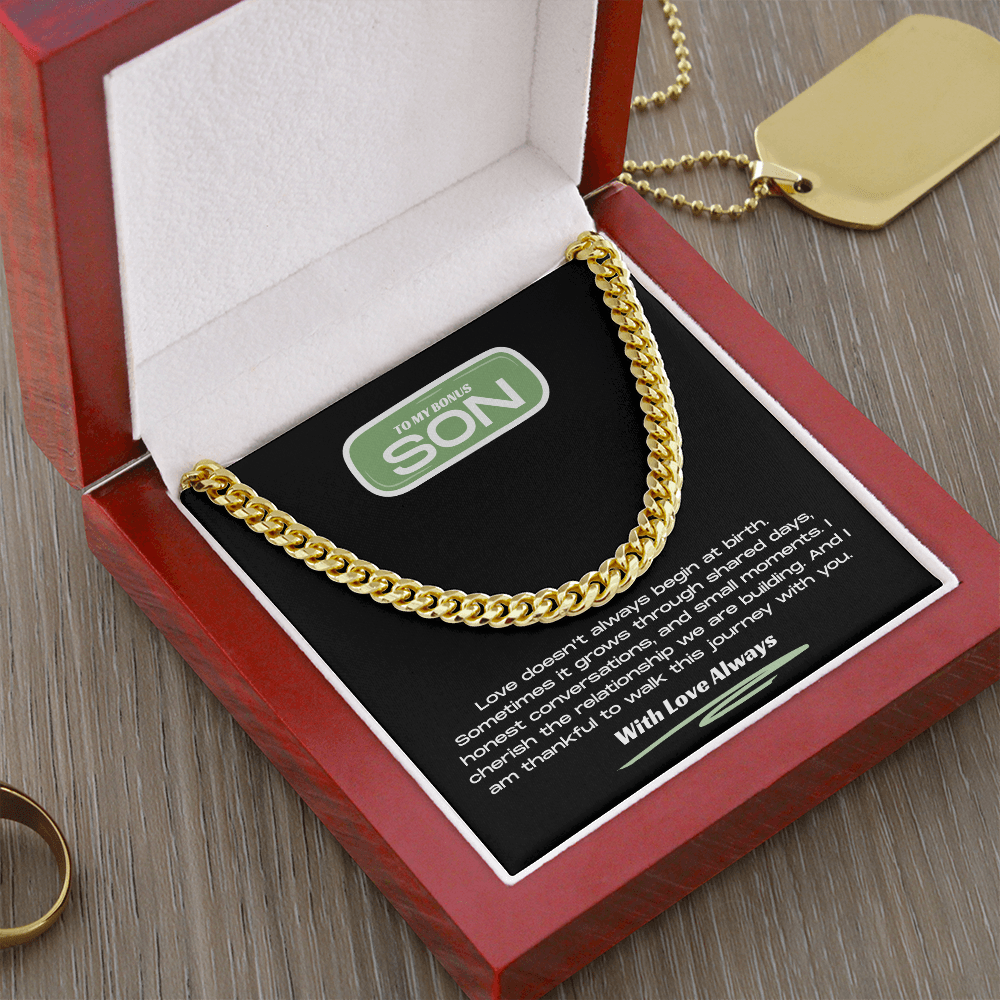 To My Bonus Son -Cuban Link Chain