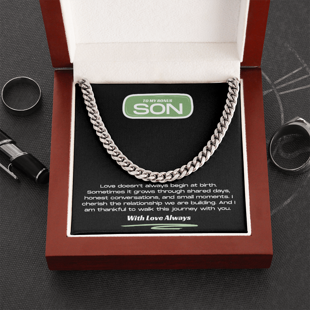 To My Bonus Son -Cuban Link Chain