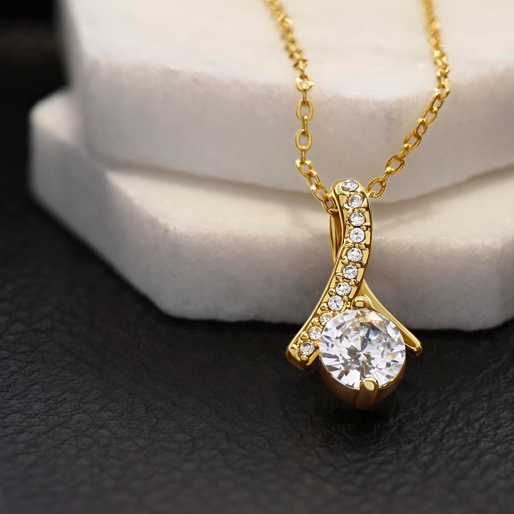To My Beautiful & Faithful Wife - Alluring Beauty Necklace