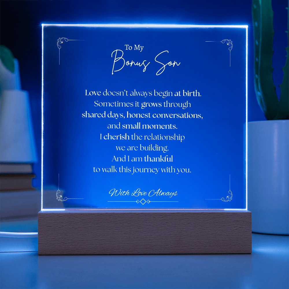 To My Bonus Son - Acrylic Plaque