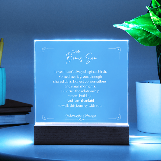 To My Bonus Son - Acrylic Plaque