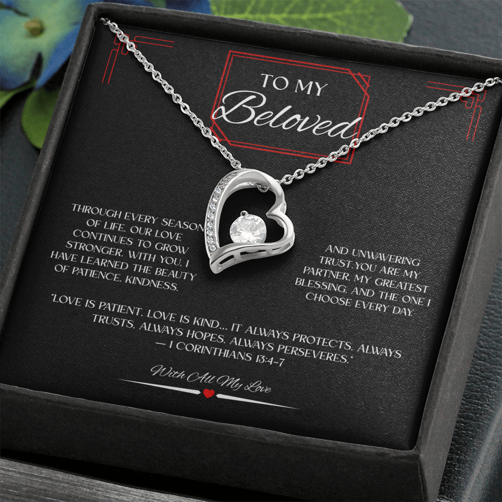 To My Beloved 1 Cor 13:4-7  -Forever Love Necklace