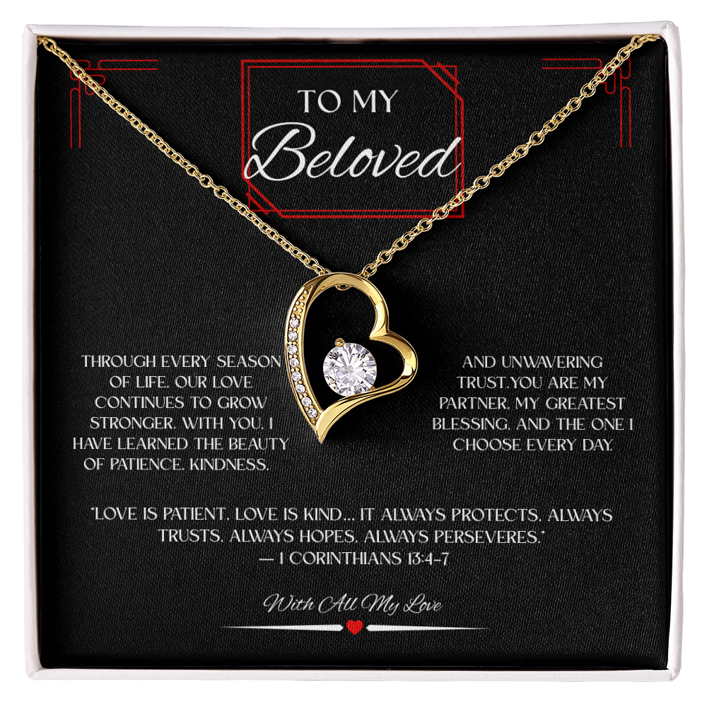 To My Beloved 1 Cor 13:4-7  -Forever Love Necklace