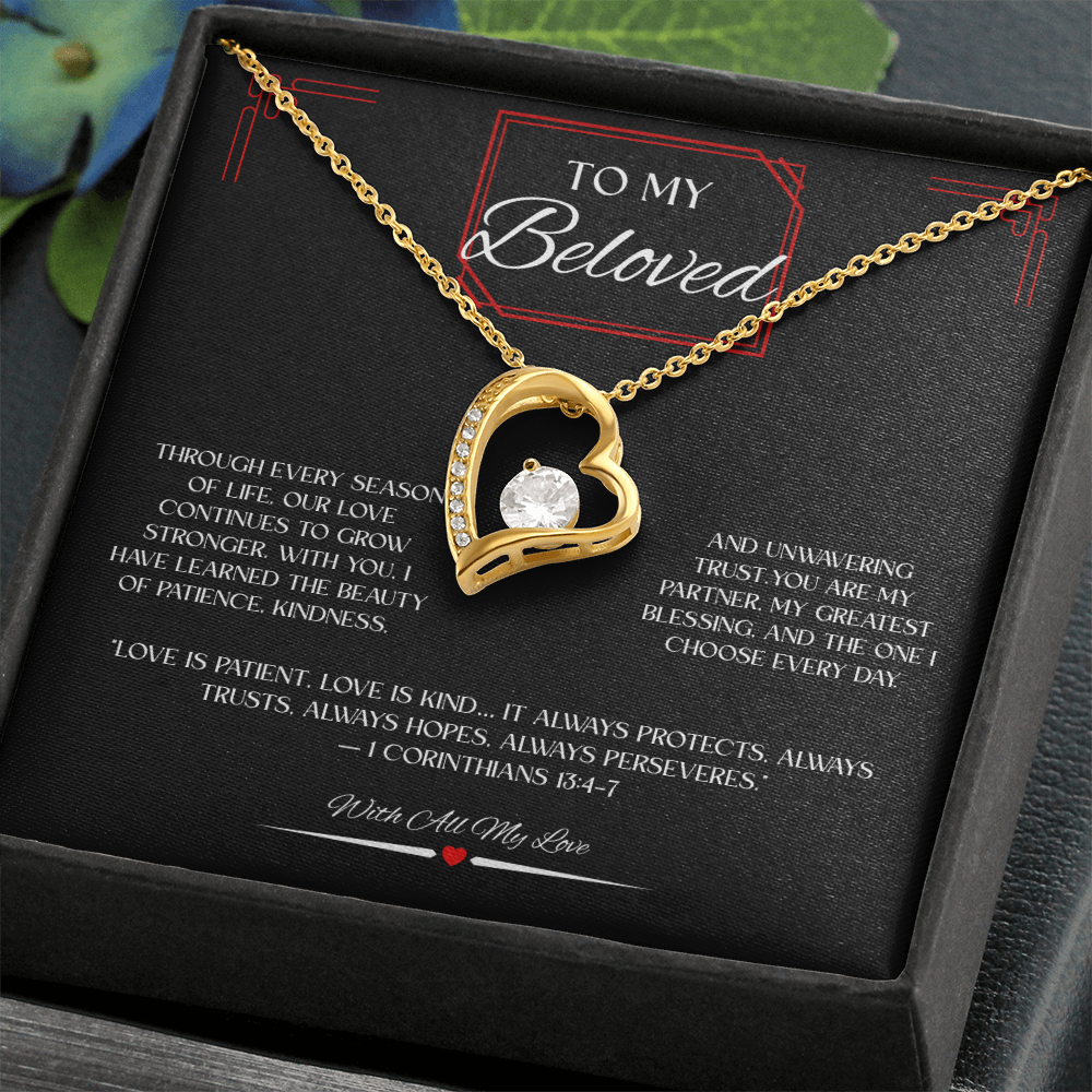 To My Beloved 1 Cor 13:4-7  -Forever Love Necklace
