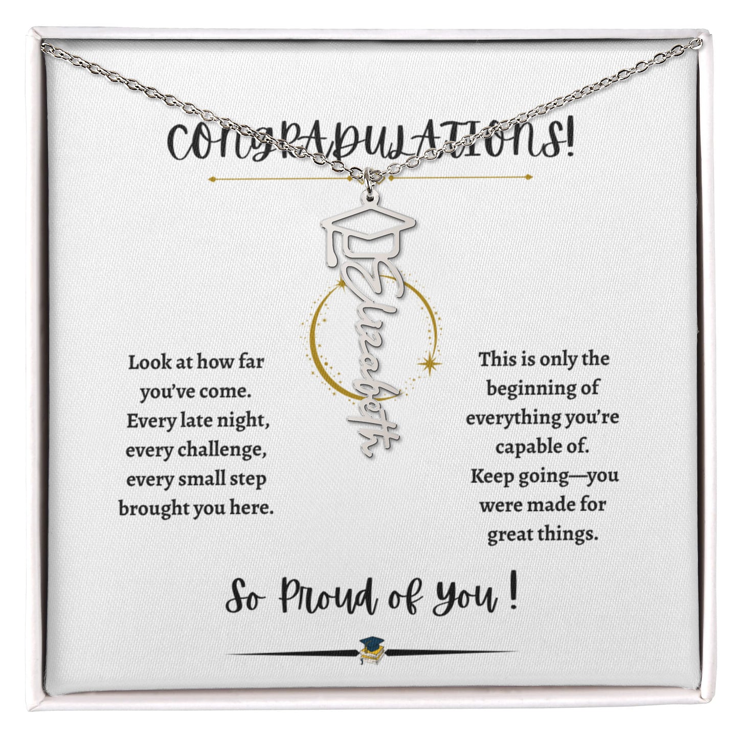 Graduation Name Necklace