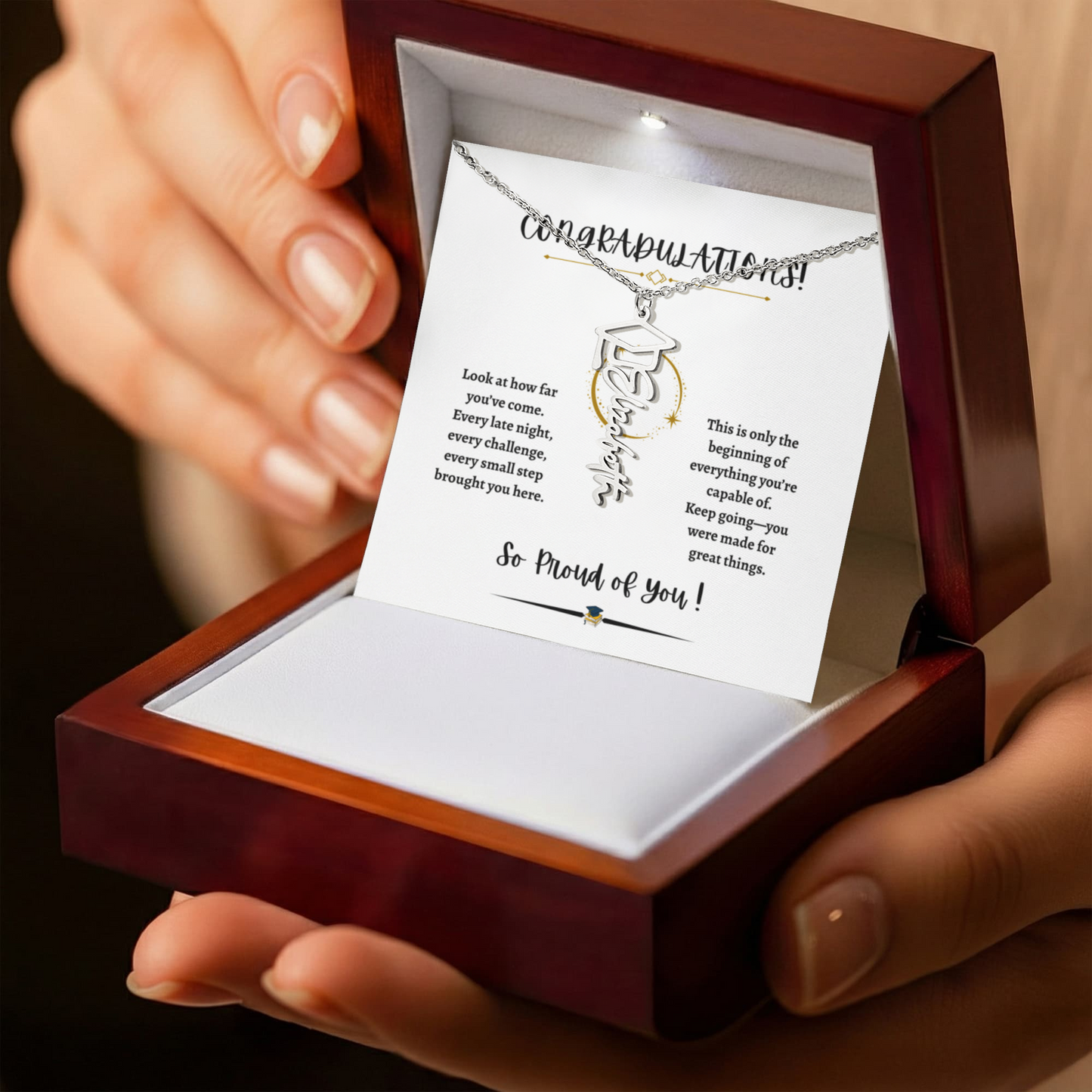 Graduation Name Necklace