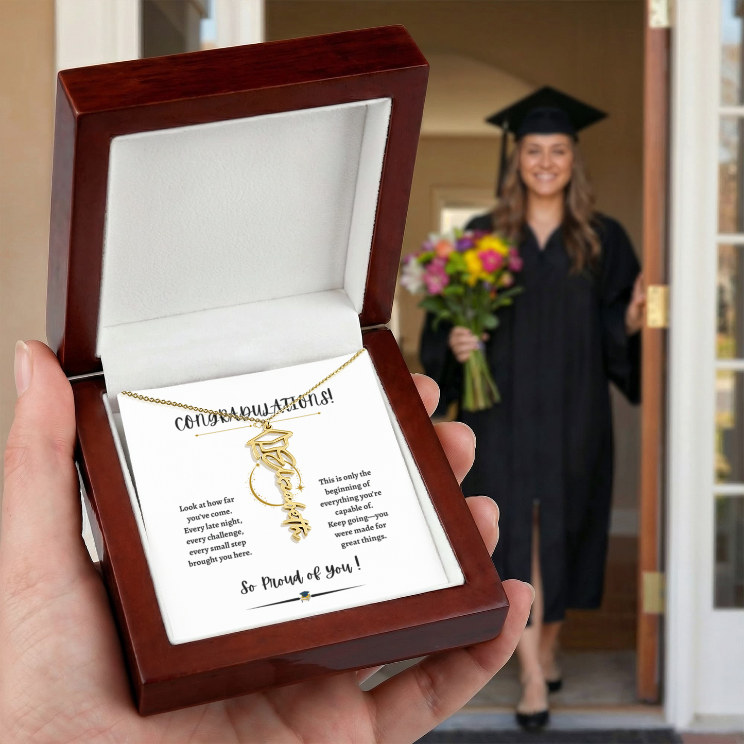 Graduation Name Necklace