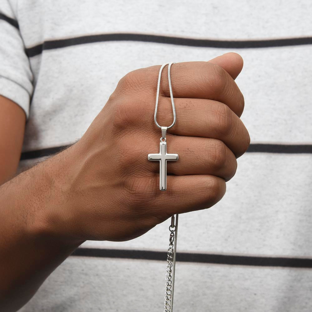 To My Hardworking Husband - Personalized Cross Necklace